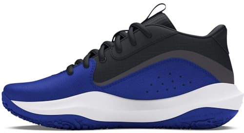 Under Armour Boys Ua Gs Lockdown 7 basketskor, 401 Team Royal svart vit, 39 EU