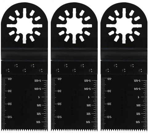 Utensili Oscillanti lame Accessori, Lame Utensile Multifunzione 35mm, Accessori per Utensili Oscillanti, per Tagli Su Metalli Ferrosi e Lamiera, Taglio di Legno, per Legno, Plastica, Metallo, 3 pezzi