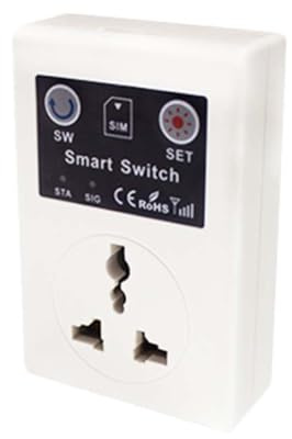 Knoruley GSM Power Socket Intelligent Relay Switch Smart Remote Control Home Automation Appliance By Phone Call SMS APP UK Plug