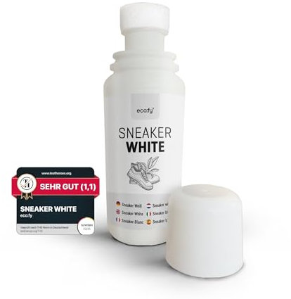 eco:fy Sneaker Whitener zur Farbauffrischung für weißes Glattleder, Stoffschuhe und Sohlen | ideal bei Verfärbungen, Abreibungen und Kratzern | für strahlend saubere Sneaker wie neu