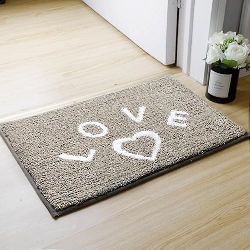 Culinavog Felpudo Entrada Casa, 60 x 90 cm Felpudo Exterior, felpudos Entrada Casa Exterior, Alfombrilla Antideslizante, Absorbente,Lavable para Atrapar Suciedad para Puerta Interior y Exteriors-Gris