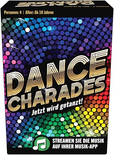 Goliath – Dance Charades, brädspel från 10 år, spel för 4 personer, scharade familjespel där man måste dansa
