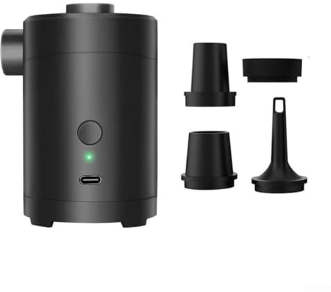 Pompa ad aria elettrica portatile efficiente con ricarica USB per gonfiare e sgonfiare rapidamente materassi ad aria, galleggianti per piscina e attrezzatura da campeggio per esterni