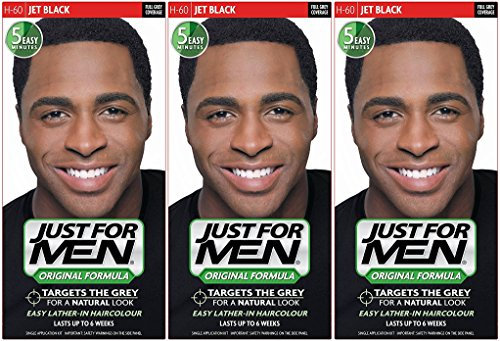 3 x Just For Men Hair Colour Original Formula - Jet Black (H60)