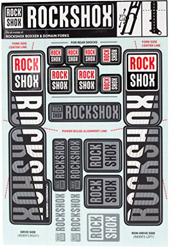 RockShox Ersatzteile Aufklebersatz 35mm Doppelkrone weiß, Boxxer/Domain Doppelkrone, 11.4318.003.515, weiß, Standard, 11.4318.003.515