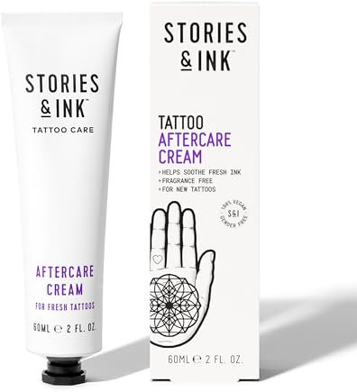 Stories & Ink Tattoo Aftercare Cream - Crema Lenitiva per la Cura del Tatuaggio, Favorisce la Guarigione Naturale, Riduce Prurito e Infiammazione