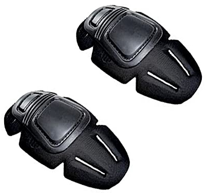 JEIMAI - Set di ginocchiere tattiche per softair, combattimento, paintball, per militari G3 G2, pantaloni camicia (ginocchio nero)