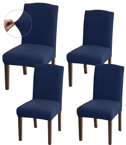 Granbest Fundas para sillas de comedor de alta elasticidad, fundas para sillas de comedor jacquard Parson de ajuste universal, protectores de sillas extraíbles para comedor, cocina, restaurante y