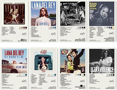 NILK Lana Poster Album Cover Limited Edition Posters (Set of 8) Unframed 8in X 12in(20 X 30cm)