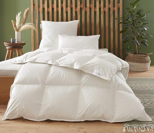 Badenia Trendline Eco Warm - Coperta a cassetta, 155 x 220 cm, colore: bianco, con certificazione EcoTex