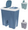 Système de tri sélectif Duo Poubelle avec 2 couvercles Séparateur de déchets 2 x 25 l Couleur : bleu clair