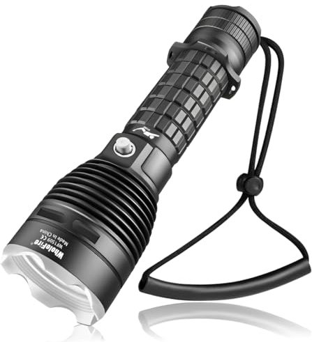 WholeFire LED Tauchlampe IPX8 Wasserdichte 6000 Lumen Tauchen Taschenlampe 3 Modi Wiederaufladbare Unterwasser Taschenlampe zum Tauchen Schwimmen Wandern
