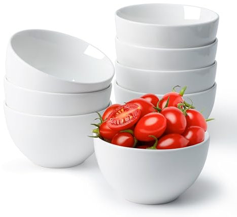 NUTRIUPS 300ml Dessertschalen, Kleine Müslischalen, 11x6cm Keramik Schüssel für Snacks Desserts Beilagensalate Reis, 8-teilig Suppenschüssel