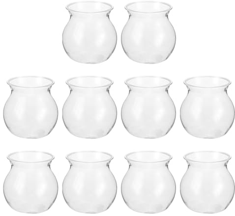 VANZACK Hyacint Vas 10St Liten Glasvas Klar Hyacint Glödlampsvas Dekorativ Blomvas För Heminredning Vardagsrum Bröllop Bordsdekorationer Mittpunkter