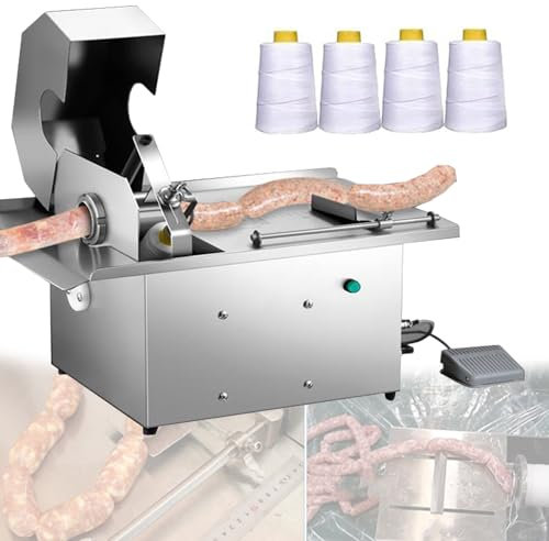 Máquina para hacer nudos de salchichas, máquina automática de acero inoxidable para hacer nudos de salchichas, jamón de cerdo, salchichas, perritos calientes, diámetro máximo de 5 cm