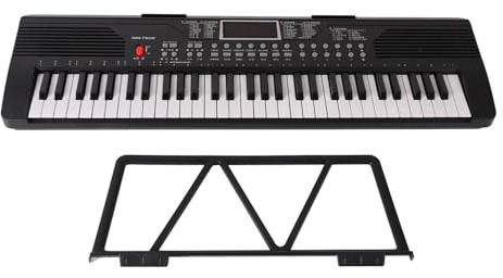 Elektriskt Klaviaturpiano i Plast, Dubbel Strömförsörjning med 61 Tangenter Professionellt Klaviaturpiano
