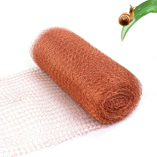 Red de Cobre Anticaracoles, 12.7cm x 6m Cinta de Cobre contra Caracoles Anticaracoles Anti Caracoles Babosas Red Anti Roedores Babosas y Caracole Cerca Trampa Para Caracole de Contra Babosas y Plagas