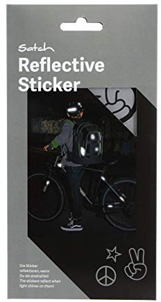 Satch Reflective Sticker selbstklebend, hochreflektierend, abziehbar, 7 Stück Silver - Silber
