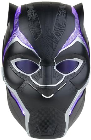 Marvel Hasbro Legends Series Black Panther elektronischer Premium Helm mit Lichtern und klappbaren Linsen, Rollenspielartikel, F3453, Multi