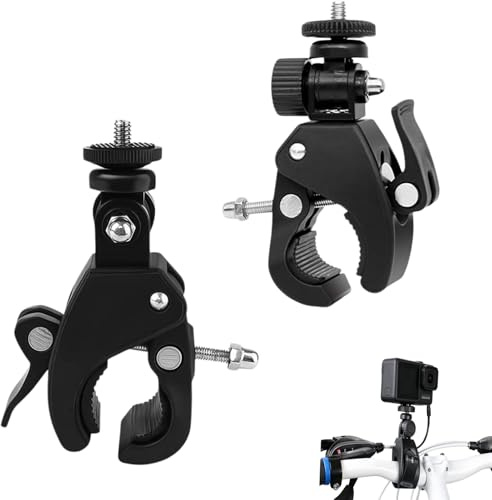 MoK Lot de 2 colliers de serrage pour appareil photo, support pour appareil photo, support microphone, moto, guidon de vélo
