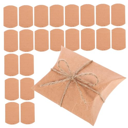 SOLUSTRE 50-pack Papperskuddeaskar Med Inslagning Godisaskar Rep Bärbar Enkel Design
