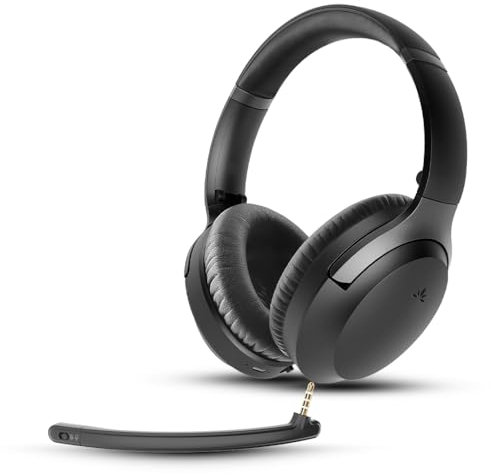 Avantalk Aria 3 - Auriculares Bluetooth 5.3 inalámbricos con Micrófono con Cancelación de Ruido Desmontable, Voz Clara, Gran Sonido, Cascos con 55h de reproducción, Ajuste Cómodo para Trabajo y Música