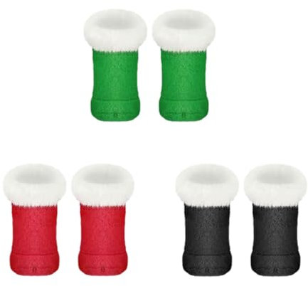 3 Paar Puppen Schuhe Weihnachten, 18 Zoll Plüsch Puppenschuhe Elfen Puppen Stiefel, Mini Stiefel für Puppen, Weihnachtselfen Zubehör für 1/12 Puppenhaus Kostümzubehör