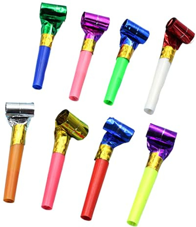 SHINROAD Divertido fabricante de ruido de fiesta para niños, silbato compacto, 20 unidades, soplador de dragón, divertidos cuernos de soplado, coloridos silbatos de cumpleaños, color aleatorio A