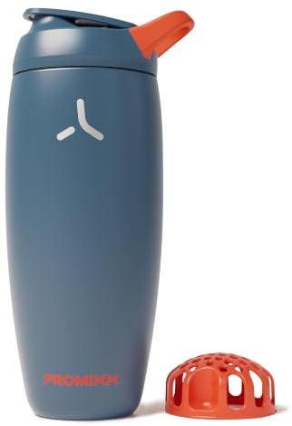 Promixx Pursuit Isolerad Shaker – 700ml Dubbelvägg Rostfritt Stål Proteinmixer med Snap-Fit för Iskalla Shakes – Läcksäker för Fitness och Resor – Midnattsblå