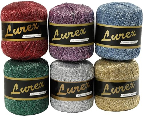 Creativ Hilo de efectos especiales, silvergoldredgreenlight bluepurple, talla única
