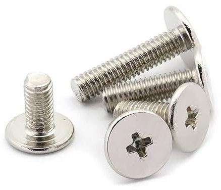 Viti M1.4 * 1/1.3/1.5/2/2,5/3/3.5/4/4.5 Vite a testa a testa sottile piatti viti for wafer testa in acciaio nichelato (Color : 100pcs, Dimensione : M1.4x3.5 D3x0.4)