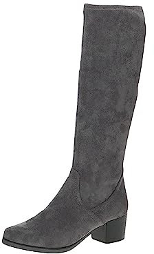 CAPRICE Damen 9-25506-41 Flacher Stiefel, DK Grey STR, 40 EU