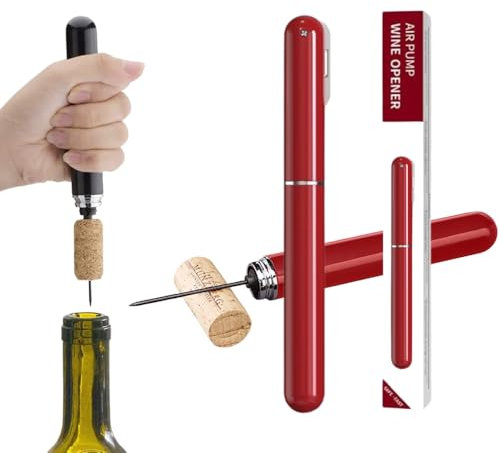 Crazy Bean Luftpumpe Weinöffner Tragbare Wein Luftdruck Flaschenöffner Korkenzieher Rotwein Weinpumpe Verbesserter Rot Einheitsgröße