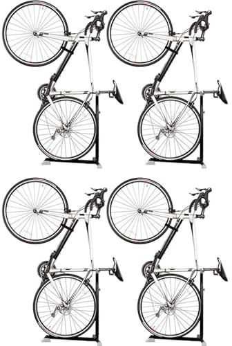 Cykelnook stativ och vertikal förvaringsställ – 4-pack – det ursprungliga vertikala cykelgolvstativet för garageförvaring och inomhus- och utomhusbruk, ingen borrning krävs