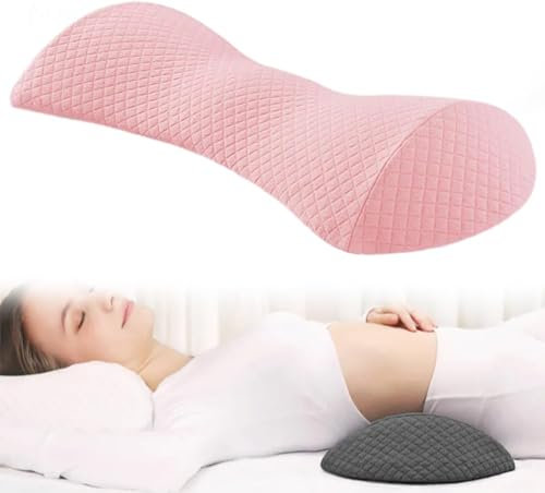 UIILO Lendenkissen zum Schlafen, Memory-Schaum-Rückenstützkissen zur Linderung von Rückenschmerzen, Polsterung und Unterstützung zur Linderung von Schlaf und Beschwerden im unteren Rückenbereich