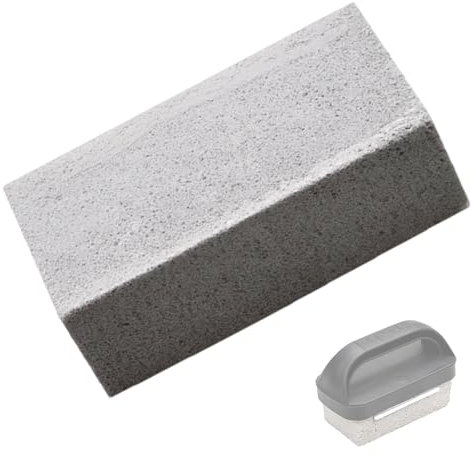 Streysisl Pulisci la Pietra pomice, Blocco per la Pulizia delle Pietre, Blocco di Mattoni con Manico Robusto, detergente per Barbecue, Pietra AntiGraffio