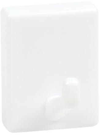 COGEX - Crochet magnétique, crochet mural - Crochet magnétique rectangulaire - Lot de 2 pièces - Matière: Plastique - Couleur: Blanc - Dimensions: 4.2 x 3.2 x 3 cm - Facile à installer - Pratique