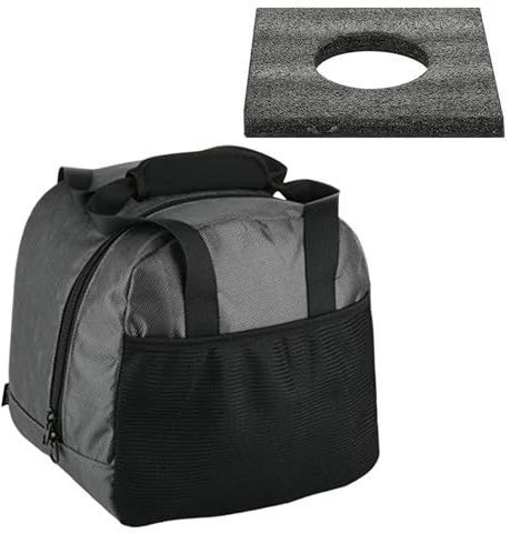 Bowlingtasche für Bowlingbälle – Tragetasche mit Netztasche, Schultertasche mit gepolstertem Ballhalter, kompakt und stilvoll, 22 x 22 x 20 cm