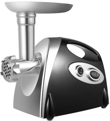 Multifunktionell köttkvarn 800 W avtagbar och lätt att rengöra livsmedelsbearbetningsmaskin industriell köttkvarn lämplig för kött, grönsaker, frukt och nötter (svart)