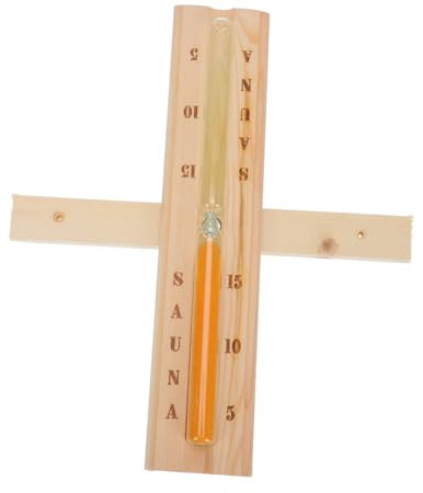 WATIIFUFU Sablier de Sauna en et Verre Minuteur de 15 Accessoire de Sauna Décoratif Facile à Lire Transporter