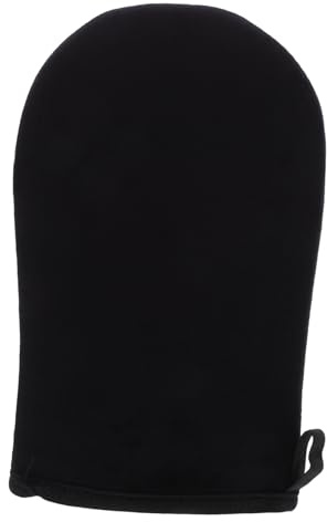 OATIPHO Self Tanner Mitt and Tanning Glove Black Flocked Material Back Lotion Applicator Reusable for Even Self Tanning Application on Body
