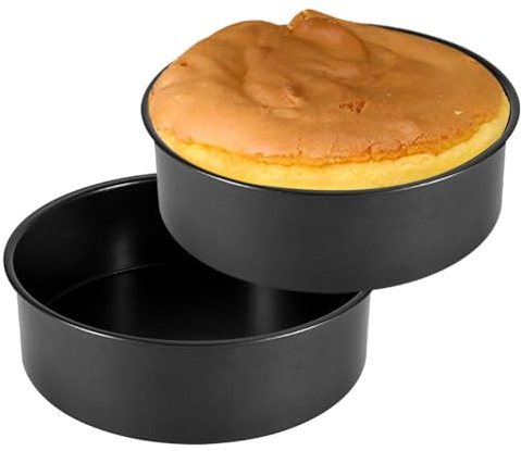 Penbinmall bakformsset om 2, 25 cm runda bakformar, springform 25 cm med non-stick-beläggning för bakning födelsedag/bröllop/jul skikt, lätt att rengöra