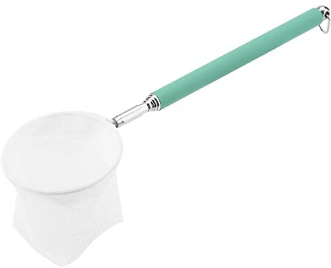 ZASCHMOY Rete di Scrematura di Gamberi di Pesce Telescopico Estendibile con Design a Rilascio Sicuro per Laghetto per le Vasche per Pesci d'acquario - Rete Rossa Leggera Rotonda Esteabile per Uso