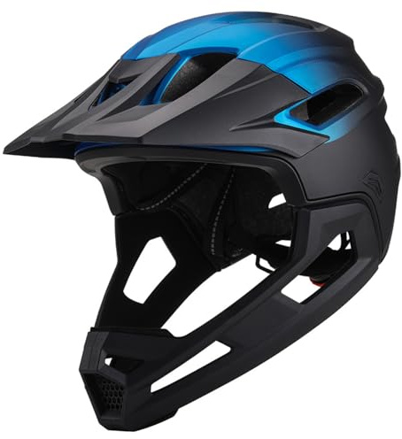 DAGLLGEW Bike Helmet Adult Men Women Full & Half Face Protective Wind-Resistant Cycling Helmet with Removable Chin Bar Lightweight Adjustable for Outdoor Sports Mountain Biking Road Cycling Helmets