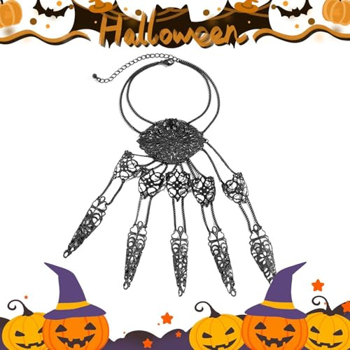 Halloween armband för kvinnor,Halloween justerbar vintage handkedja | Kvinnor Finger Nail Tip Armband för Holiday Gift