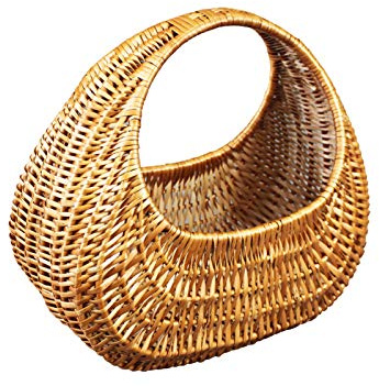 Flätkorg för fruktgrönsaker eller svamp/picknickkorg 40 x 20 / H 24/37 cm