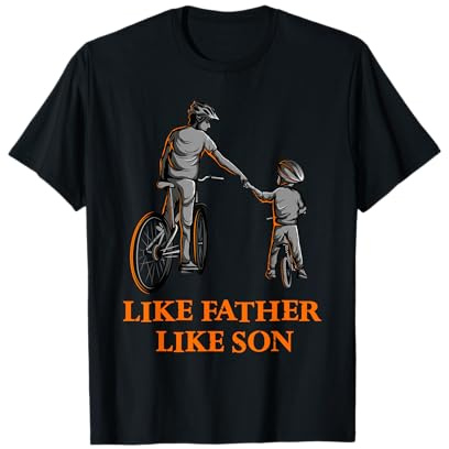 Idea regalo per papà e figlio in bicicletta Maglietta