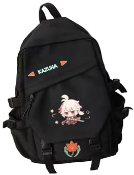 Hanaiette 1 st Genshin impact ryggsäck animering ryggsäck student skolväska canvasväska 12 gåvor