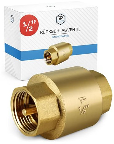 Pangaea Tech Universal Rückschlagventil 1/2 Zoll - rostfreier Rückflussverhinderer mit beidseitigem Innengewinde - Schwerkraftbremse für Wasserleitungen - Rückschlagventil Wasser 1/2 Zoll