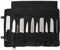 QEES Borsa Porta Coltelli, con 11 Fessure, Rotolo Portacoltelli con 2 Cinghie Elastiche, Custodia per Attrezzi, Borsa di Utensili di Cucina, in Tela Cerata, Impermeabile, Nero, 66 * 50CM